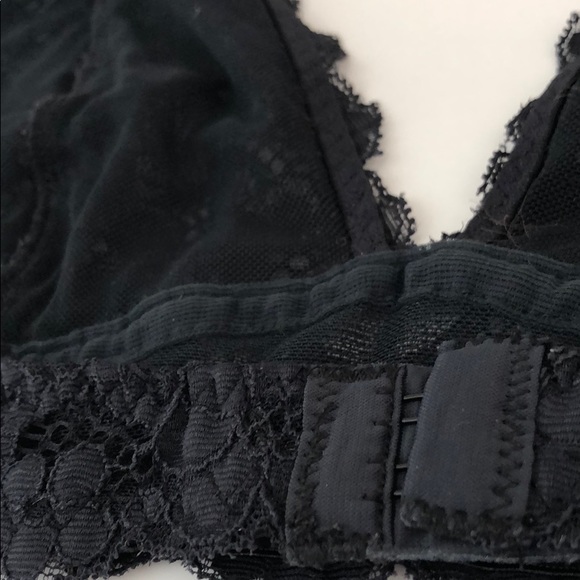 FREE PEOPLE INTIMATES BLACK LACE HALTER BRALETTE - Picture 8 of 14